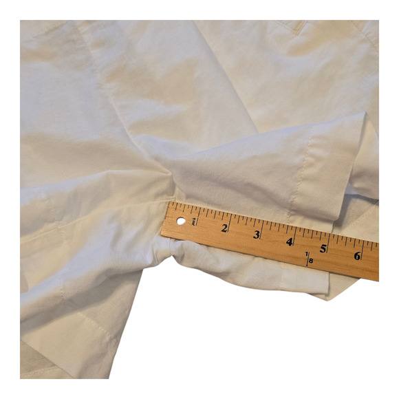 Lands End Shorts Womens Size 4 White Linen/Cotton Blend Summer Beach Vacation - Picture 8 of 10
